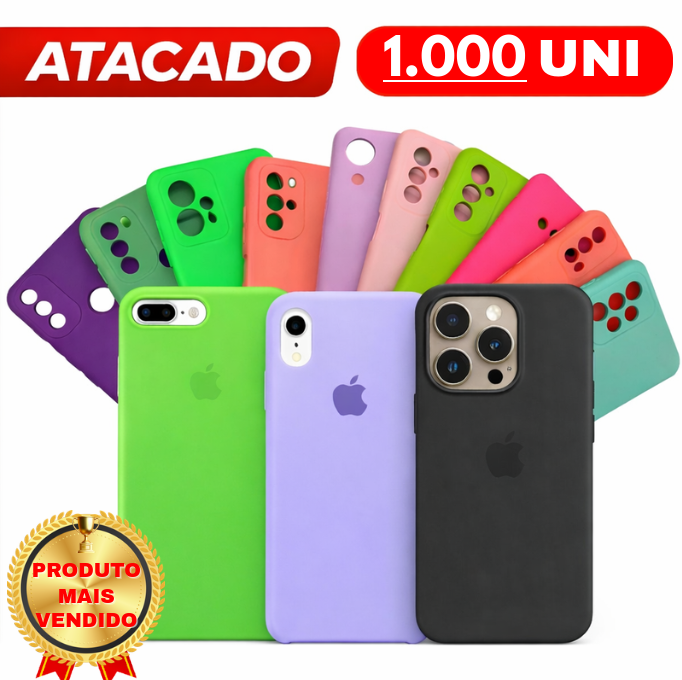 💥 KIT 1.000 CAPINHAS / KIT COM 1.000 Cases de Silicone Aveludadas - Premium de alta qualidade