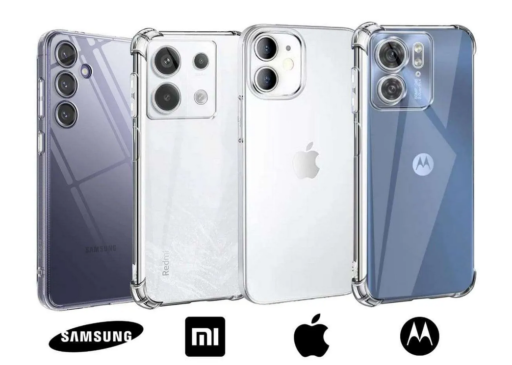 Kit com 100 Capinhas Anti-shock Transparente - ALTO GIRO NO MERCADO
