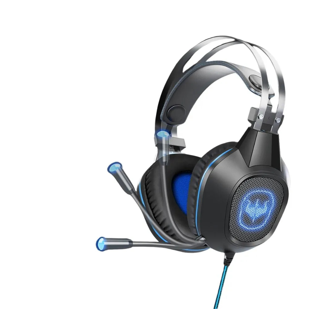 HEADSET GAMER USB / P3 COM MICROFONE LUZ LED - OVLENG - GT-64