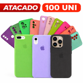 💥 KIT 100 CAPINHAS / KIT COM 100 Cases de Silicone Aveludadas - Premium de alta qualidade