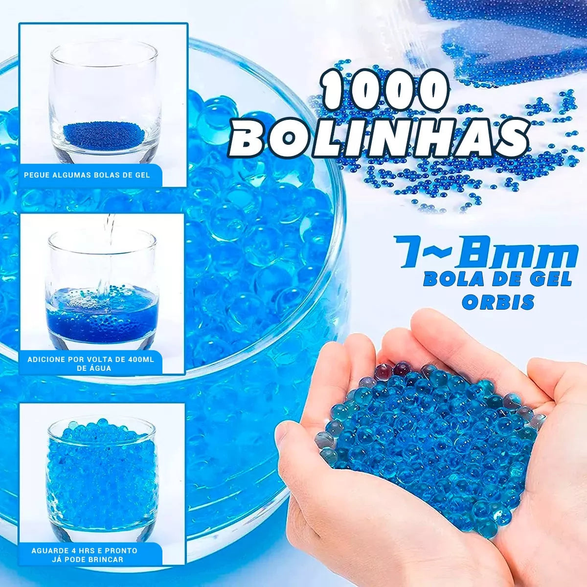 Lançador de brinquedo Bolinha De Gel Orbeez Pistola Automática