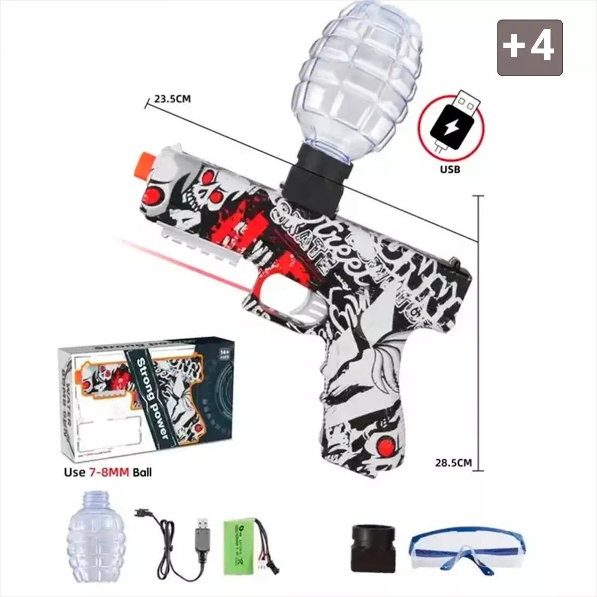 Lançador de brinquedo Bolinha De Gel Orbeez Pistola Automática