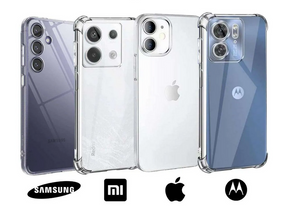 Kit com 100 Capinhas Anti-shock Transparente - ALTO GIRO NO MERCADO