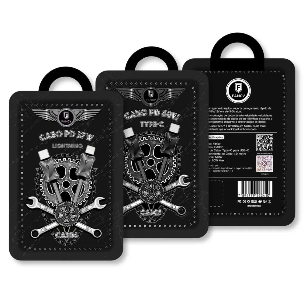 CABO DE DADOS PD 3.0A METAL - 1 METRO - FANCY