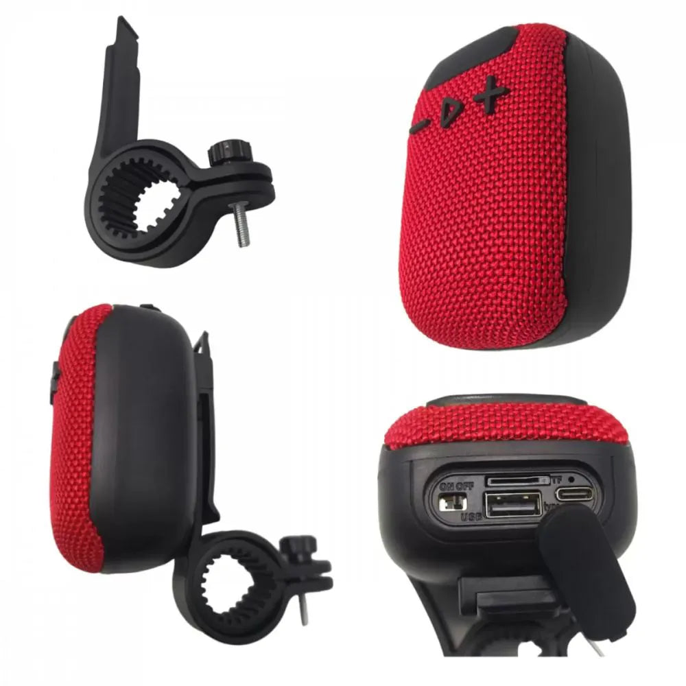 CAIXA DE SOM BLUETOOTH C/ SUPORTE PARA BICICLETA - AL-7912
