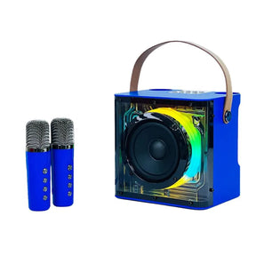 CAIXA DE SOM BLUETOOTH KARAOKÊ C/ 2 MICROFONE 20W LED RGB - KAPBOM - KA-8936