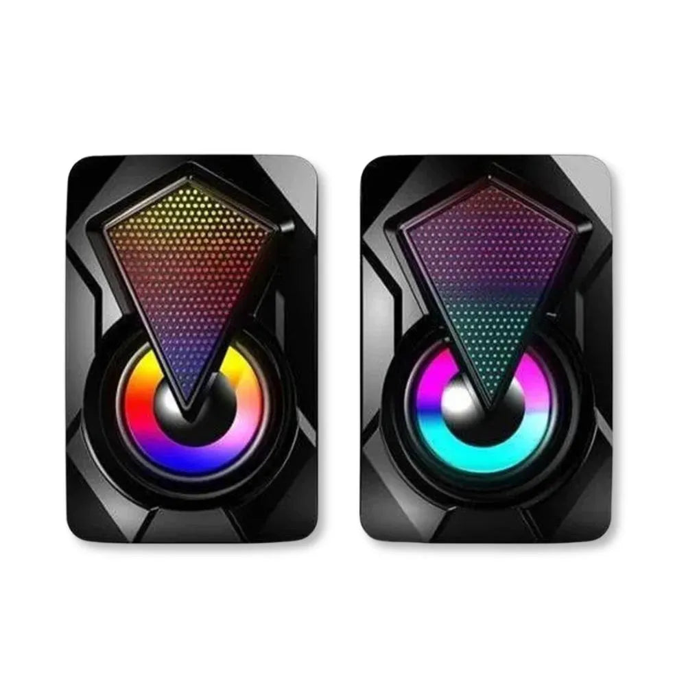 CAIXA DE SOM PARA PC COM ILUMINAÇÃO LED RGB - KNUP - KP-RO800