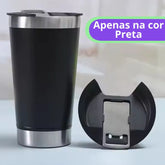 Copo Térmico Inox 473ml - Apenas na Cor Preta - JL-1010P