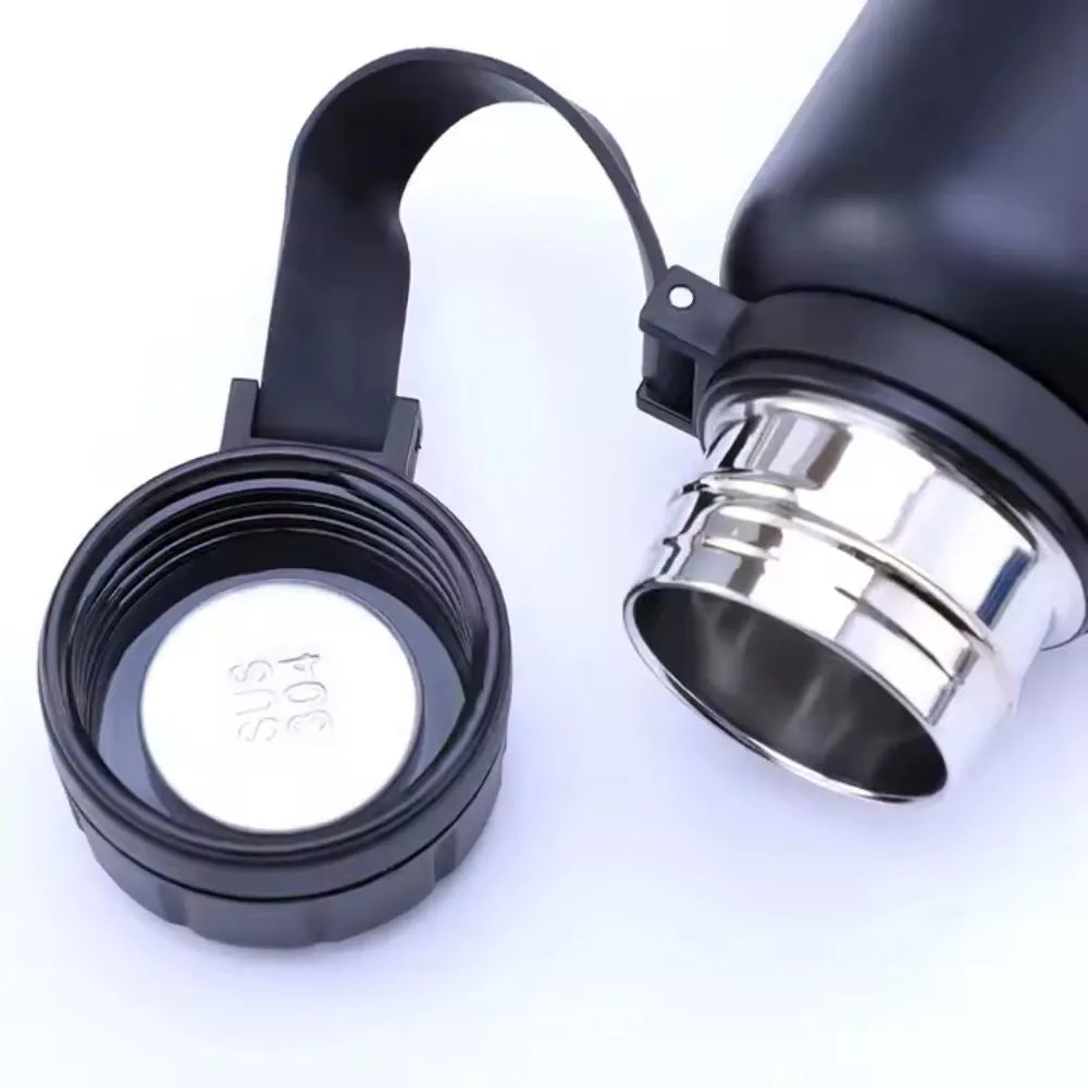 Garrafa Térmica Inox 800ml c/ Alça de Silicone