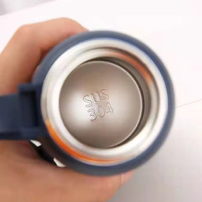 Garrafa Térmica Inox 800ml c/ Alça de Silicone