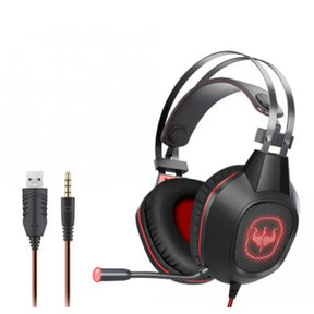 HEADSET GAMER USB / P3 COM MICROFONE LUZ LED - OVLENG - GT-64