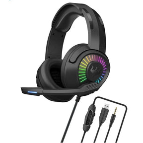 HEADSET GAMER USB / P3 COM MICROFONE LUZ RGB - OVLENG - GT-67