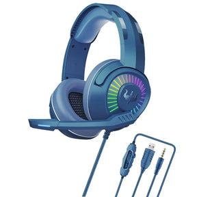 HEADSET GAMER USB / P3 COM MICROFONE LUZ RGB - OVLENG - GT-67