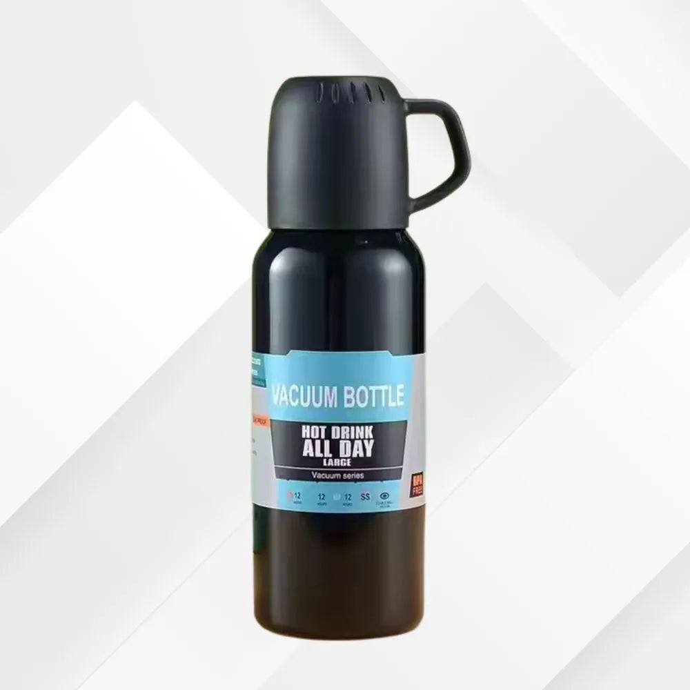 Kit Garrafa Térmica Inox (Apenas Preto) 500ml + 3 Canecas - YT-1020-1