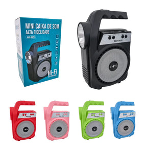 MINI CAIXA DE SOM BLUETOOTH 6W C/ LANTERNA - INOVA - RAD-8620